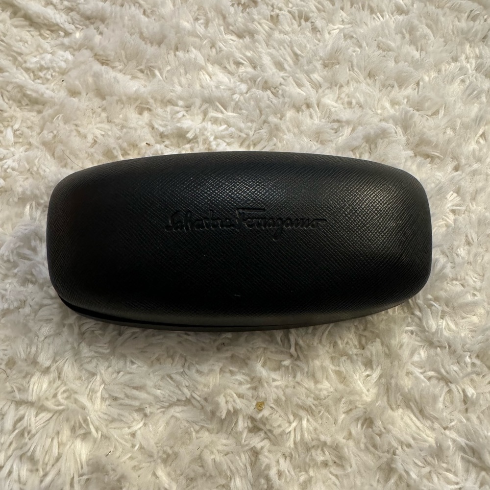Salvatore Ferragamo Black Hard Eyeglasses/ Sunglasses Case - Picture 1 of 3